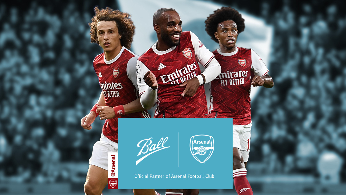 Ball & Arsenal Partnership (Players left-to-right: David Luiz, Alexandre Lacazette, Willian)